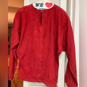 Women’s Red Suede Shirt